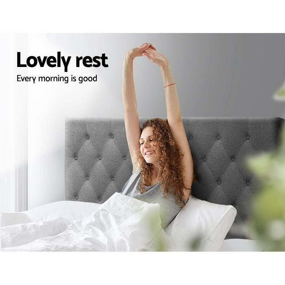 Queen Size | Cappi Bed Headboard (Grey) - Rivercity House & Home Co. (ABN 18 642 972 209) - Affordable Modern Furniture Australia