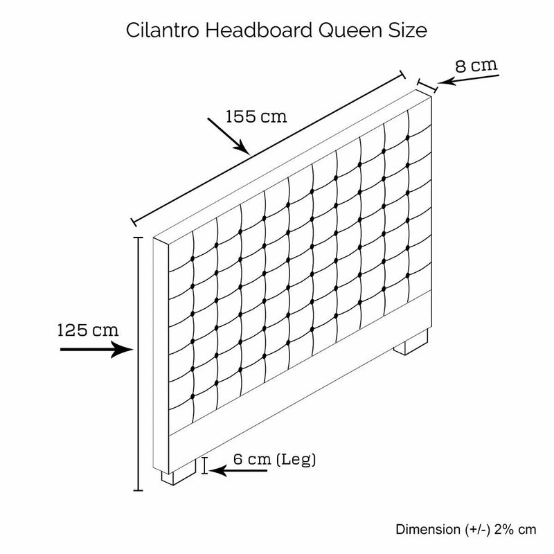 Queen Size | Cilantro Headboard (Charcoal) - Rivercity House & Home Co. (ABN 18 642 972 209) - Affordable Modern Furniture Australia