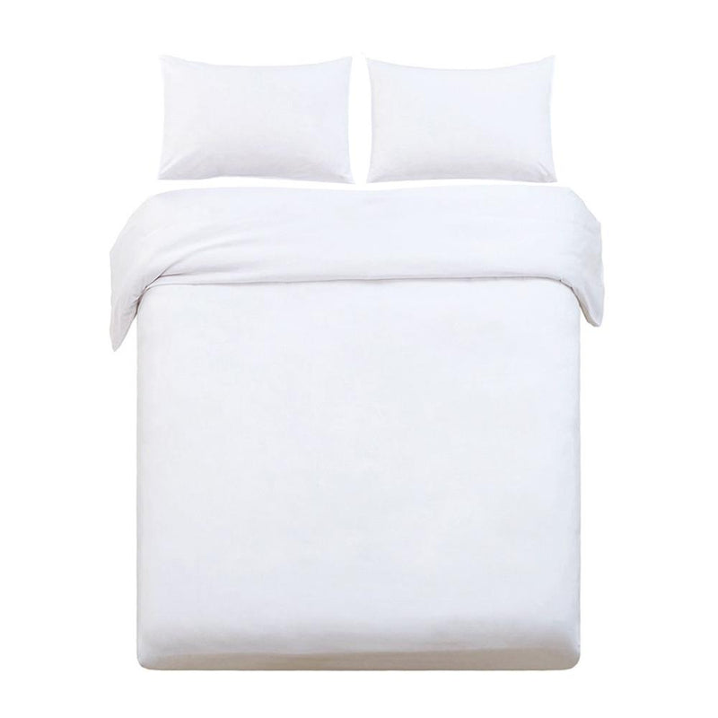 Queen Size Classic Quilt Cover Set - White - Home & Garden > Bedding - Rivercity House & Home Co. (ABN 18 642 972 209) - Affordable Modern Furniture Australia