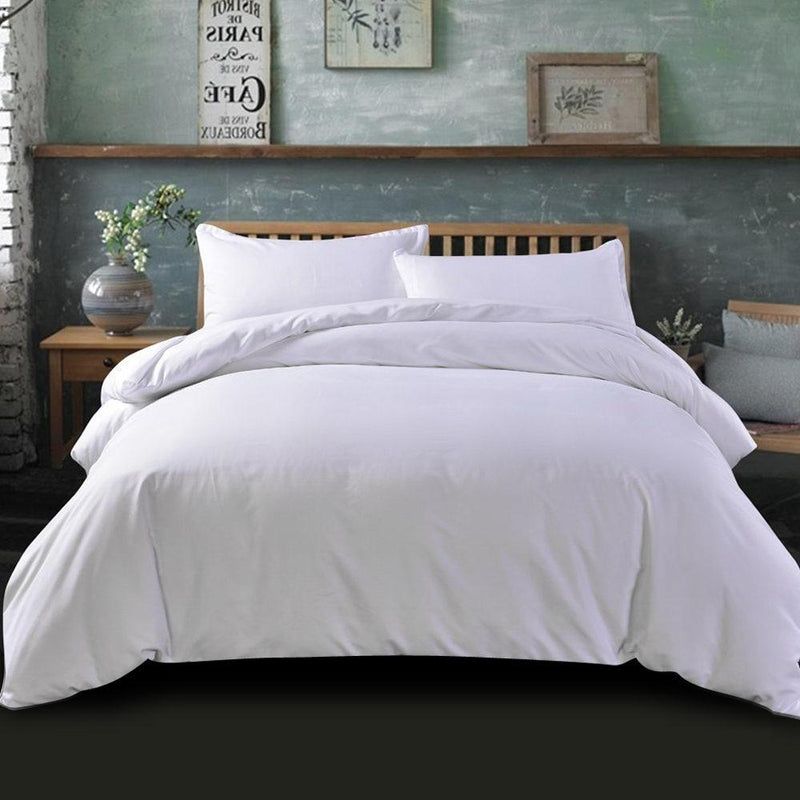 Queen Size Classic Quilt Cover Set - White - Home & Garden > Bedding - Rivercity House & Home Co. (ABN 18 642 972 209) - Affordable Modern Furniture Australia