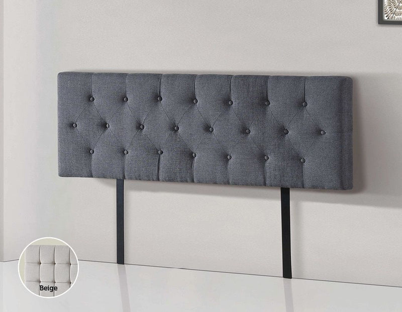 Queen Size | Deluxe Headboard Bedhead (Grey) - Furniture > Bedroom - Rivercity House And Home Co.