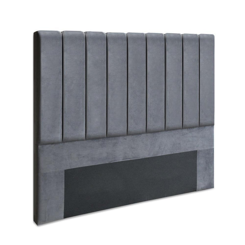 Queen Size | Fabric Bed Headboard - Grey - Rivercity House & Home Co. (ABN 18 642 972 209) - Affordable Modern Furniture Australia