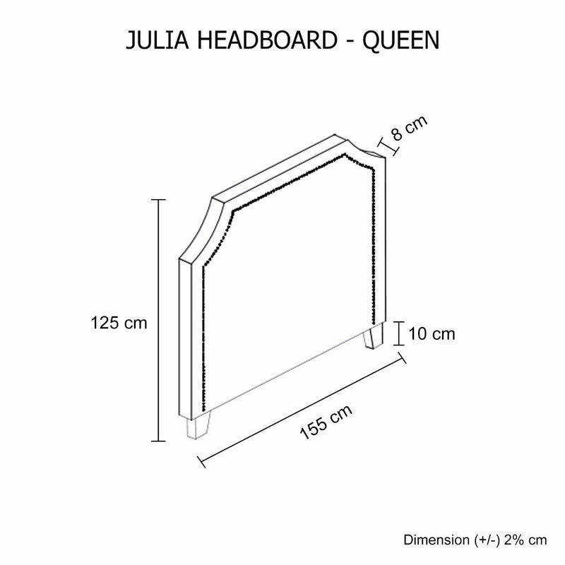 Queen Size | Julia Headboard (White) - Furniture > Bedroom - Rivercity House & Home Co. (ABN 18 642 972 209) - Affordable Modern Furniture Australia
