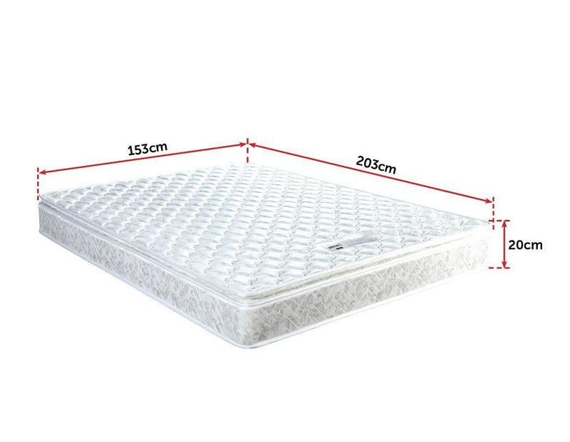 Queen Size | Luxury Latex Pillow Top Topper Spring Mattress - Rivercity House & Home Co. (ABN 18 642 972 209) - Affordable Modern Furniture Australia