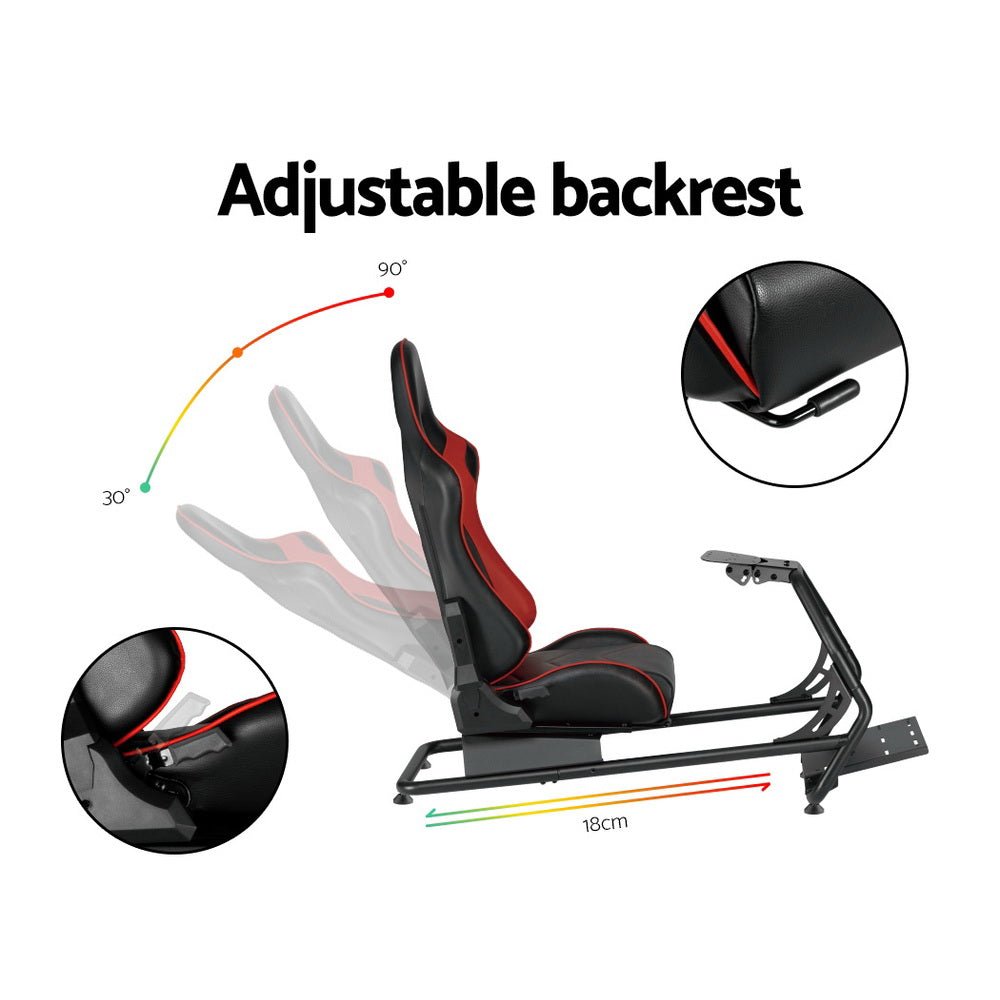 Racing Simulator Cockpit Adjustable Gaming Chair - Furniture > Bar Stools & Chairs - Rivercity House & Home Co. (ABN 18 642 972 209) - Affordable Modern Furniture Australia