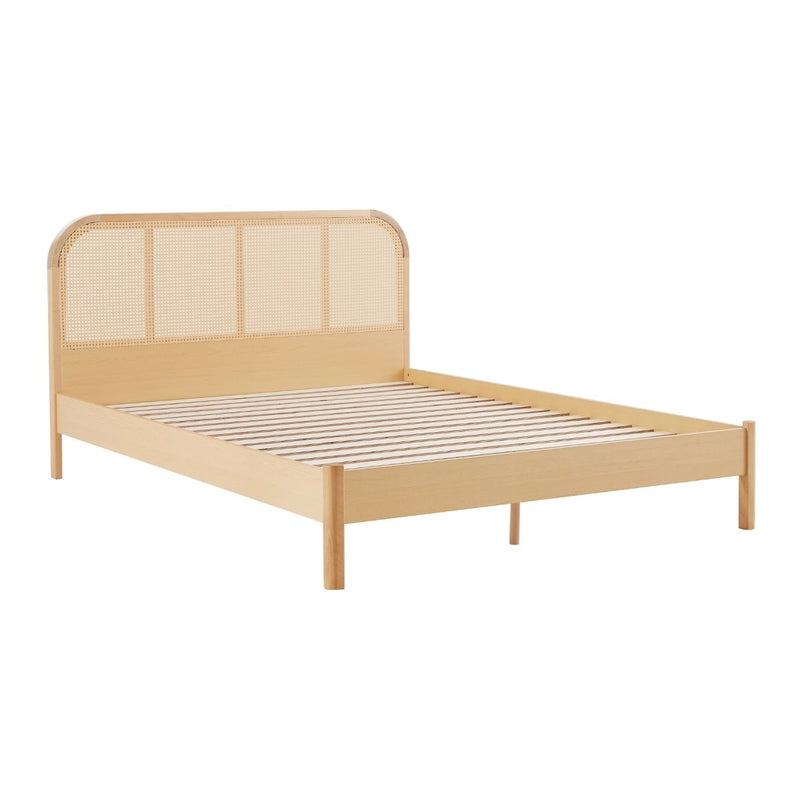 Rattan Bed Frame with Curved Bedhead - Queen - Rivercity House & Home Co. (ABN 18 642 972 209) - Affordable Modern Furniture Australia