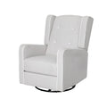 Recliner Armchair 360° Swivel Grey Fabric