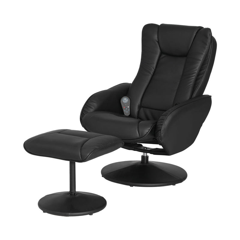 Recliner Chair Electric Heated Massage Chairs Faux Leather Cobble - Furniture > Bar Stools & Chairs - Rivercity House & Home Co. (ABN 18 642 972 209) - Affordable Modern Furniture Australia