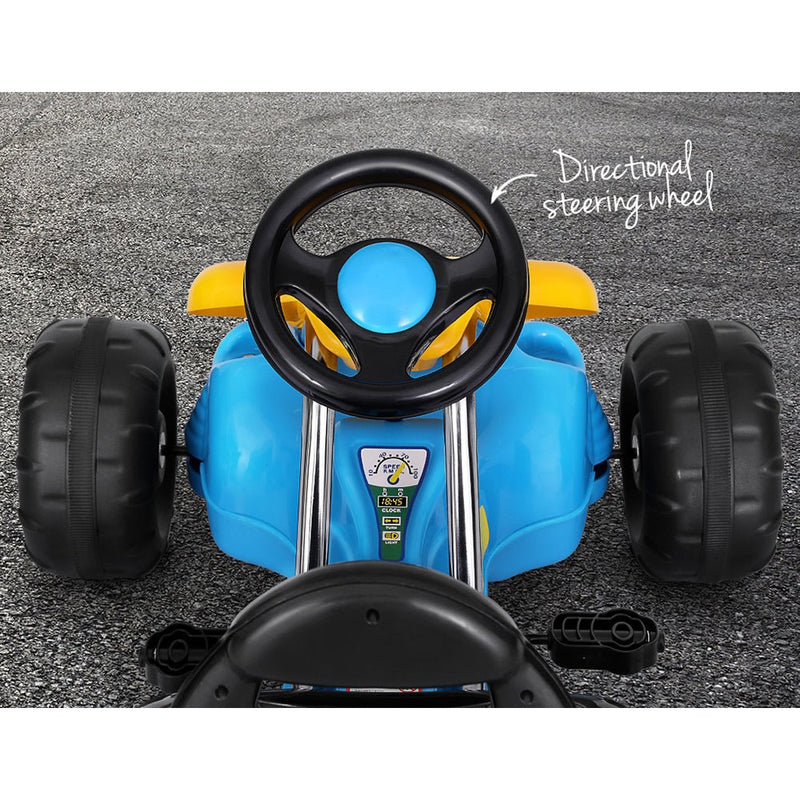 Kids Pedal Go Kart Ride On Toys Racing Car Blue - Baby & Kids > Ride on Cars, Go-karts & Bikes - Rivercity House & Home Co. (ABN 18 642 972 209) - Affordable Modern Furniture Australia