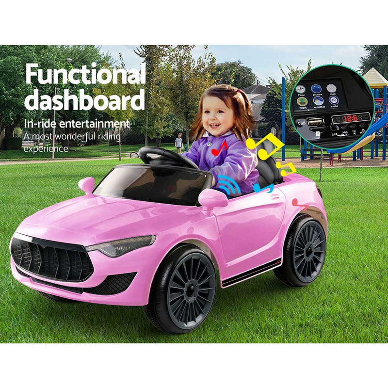 Kids Ride On Car Battery Electric Toy Remote Control Pink Cars Dual Motor - Rivercity House & Home Co. (ABN 18 642 972 209) - Affordable Modern Furniture Australia