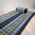 Roll Up Foldable Meditation Yoga Mat with Pillow Block Set Blue Elephant