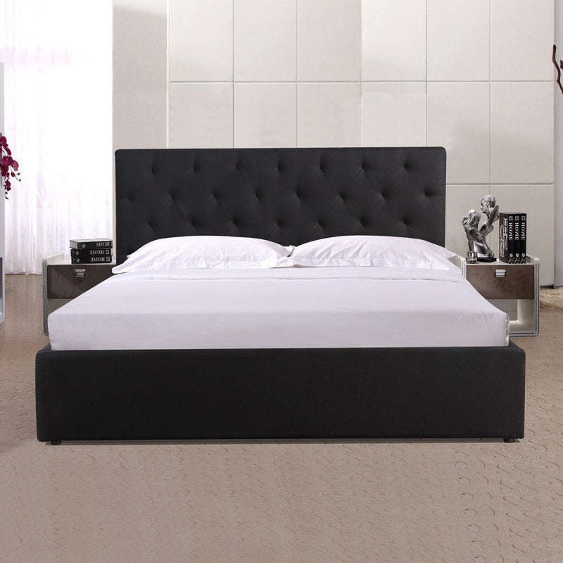 Rome Gas Lift Queen Bed Frame - Rivercity House & Home Co. (ABN 18 642 972 209) - Affordable Modern Furniture Australia