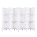 Room Divider Screen 8 Panel Privacy Foldable Dividers Timber Stand Shelf