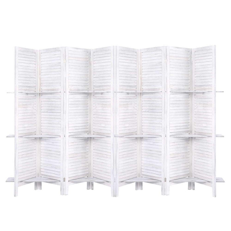 Room Divider Screen 8 Panel Privacy Foldable Dividers Timber Stand Shelf - Furniture > Living Room - Rivercity House And Home Co.