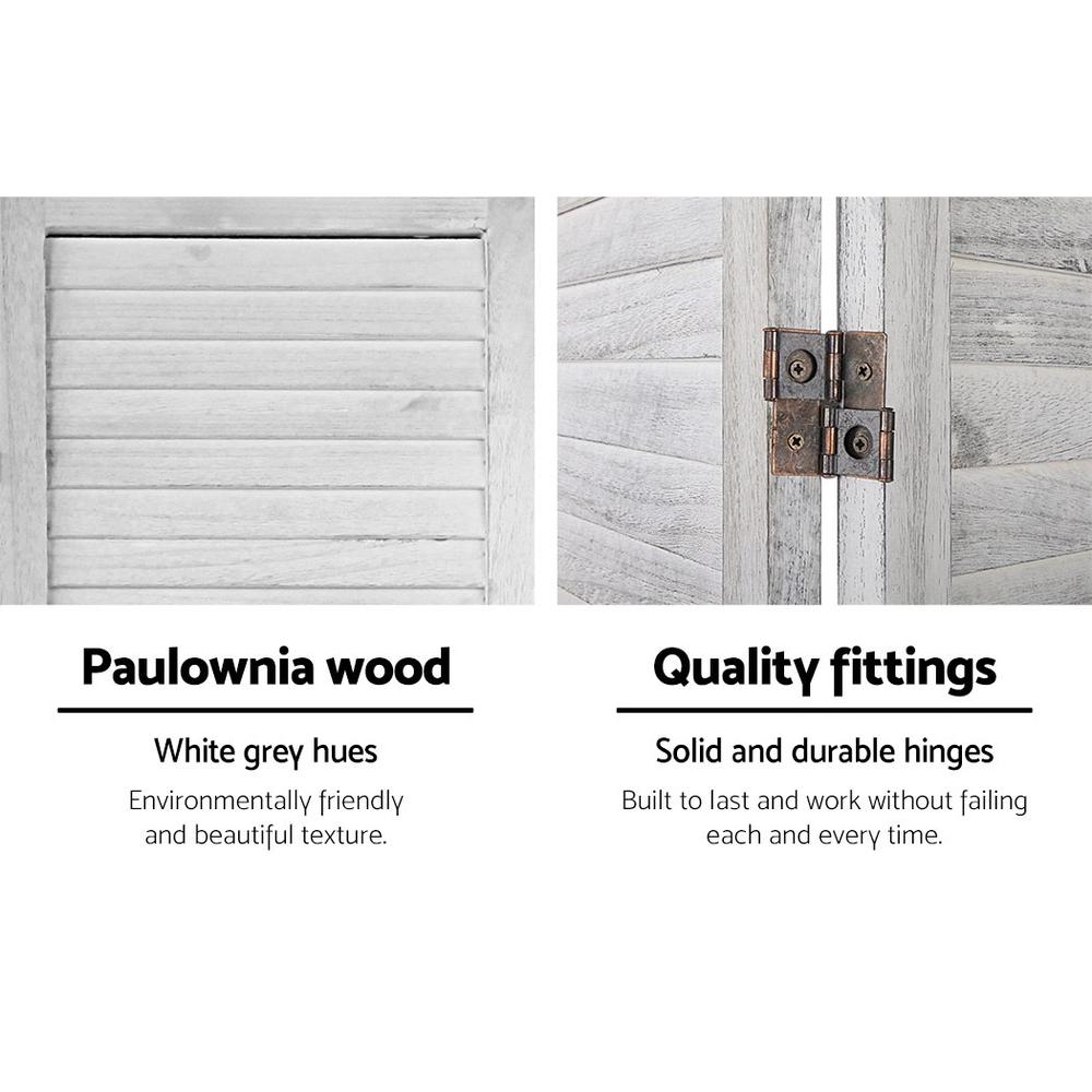 Room Divider Screen 8 Panel Privacy Wood Dividers Stand Bed Timber White - Rivercity House & Home Co. (ABN 18 642 972 209) - Affordable Modern Furniture Australia