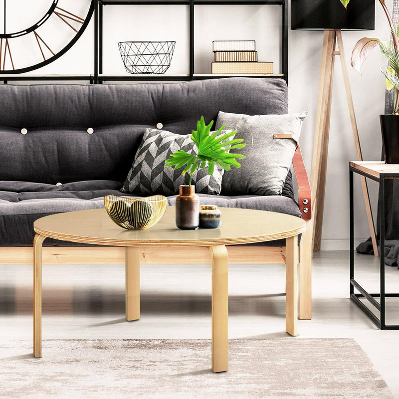 Round Side Coffee Table 90cm - Rivercity House & Home Co. (ABN 18 642 972 209) - Affordable Modern Furniture Australia