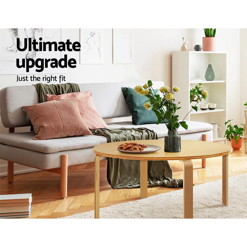 Round Side Coffee Table 90cm - Rivercity House & Home Co. (ABN 18 642 972 209) - Affordable Modern Furniture Australia