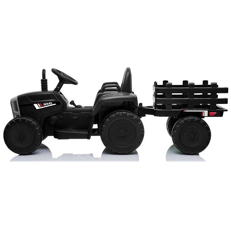 ROVO KIDS Electric Battery Operated Ride On Tractor Toy, Remote Control, Black - Baby & Kids > Ride on Cars, Go-karts & Bikes - Rivercity House & Home Co. (ABN 18 642 972 209) - Affordable Modern Furniture Australia
