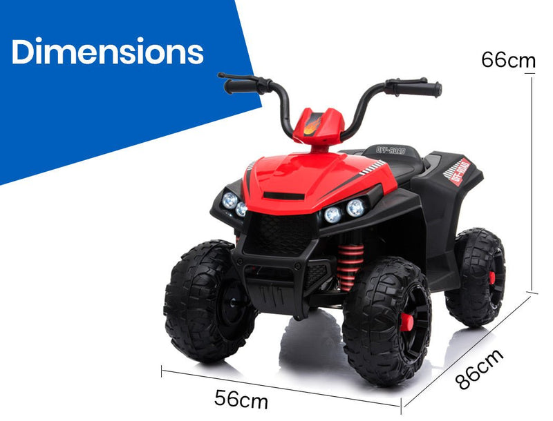 ROVO KIDS Electric Ride On ATV Quad Bike Battery Powered, Red and Black - Baby & Kids > Ride on Cars, Go-karts & Bikes - Rivercity House & Home Co. (ABN 18 642 972 209) - Affordable Modern Furniture Australia