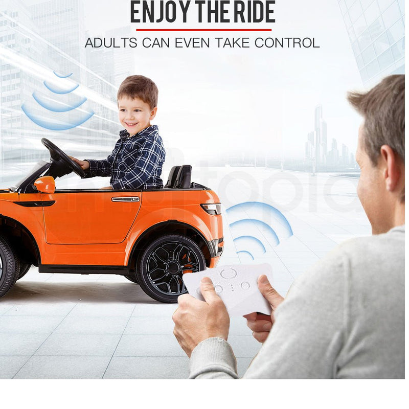 ROVO KIDS Ride-On Car Electric Battery Childrens Toy Powered Remote 12V Orange - Baby & Kids > Ride on Cars, Go-karts & Bikes - Rivercity House & Home Co. (ABN 18 642 972 209) - Affordable Modern Furniture Australia