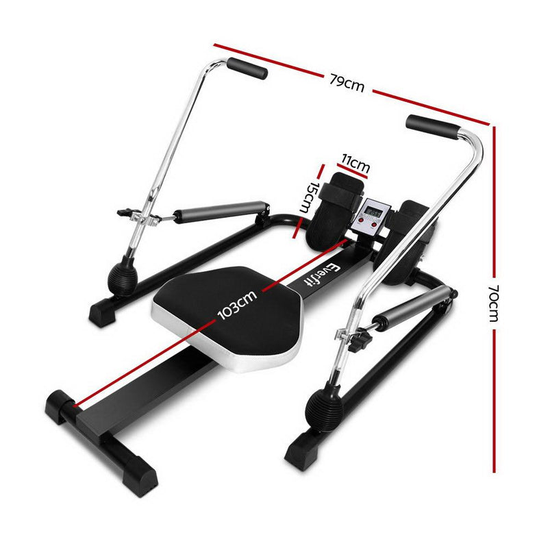 Rowing Exercise Machine Rower Hydraulic Resistance Fitness Gym Cardio - Rivercity House & Home Co. (ABN 18 642 972 209) - Affordable Modern Furniture Australia