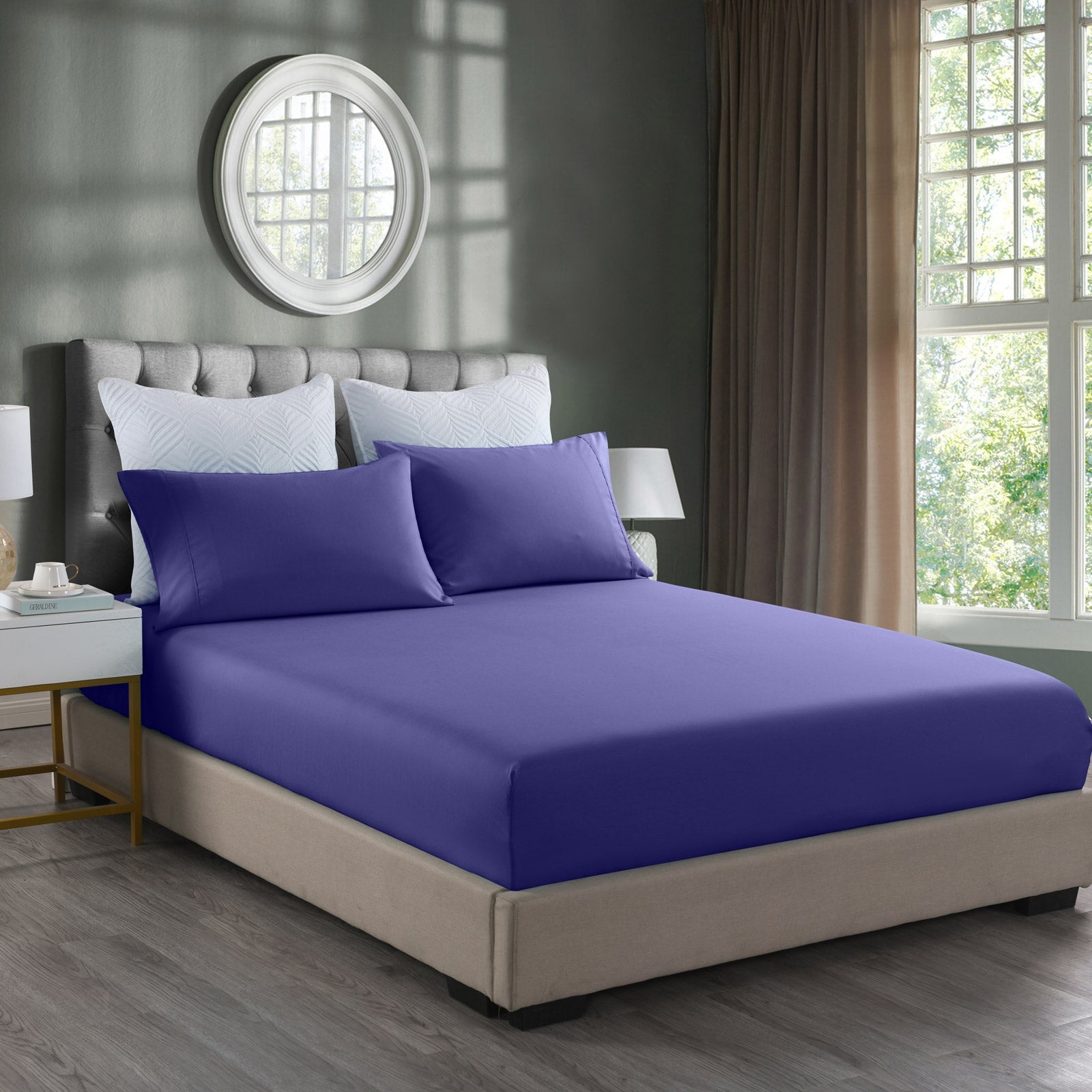 Royal Comfort 2000TC 3 Piece Fitted Sheet and Pillowcase Set Bamboo Cooling - King - Royal Blue - Home & Garden > Bedding - Rivercity House & Home Co. (ABN 18 642 972 209) - Affordable Modern Furniture Australia