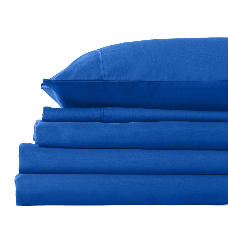 Royal Comfort 2000TC 3 Piece Fitted Sheet and Pillowcase Set Bamboo Cooling - Queen - Royal Blue - Home & Garden > Bedding - Rivercity House & Home Co. (ABN 18 642 972 209)