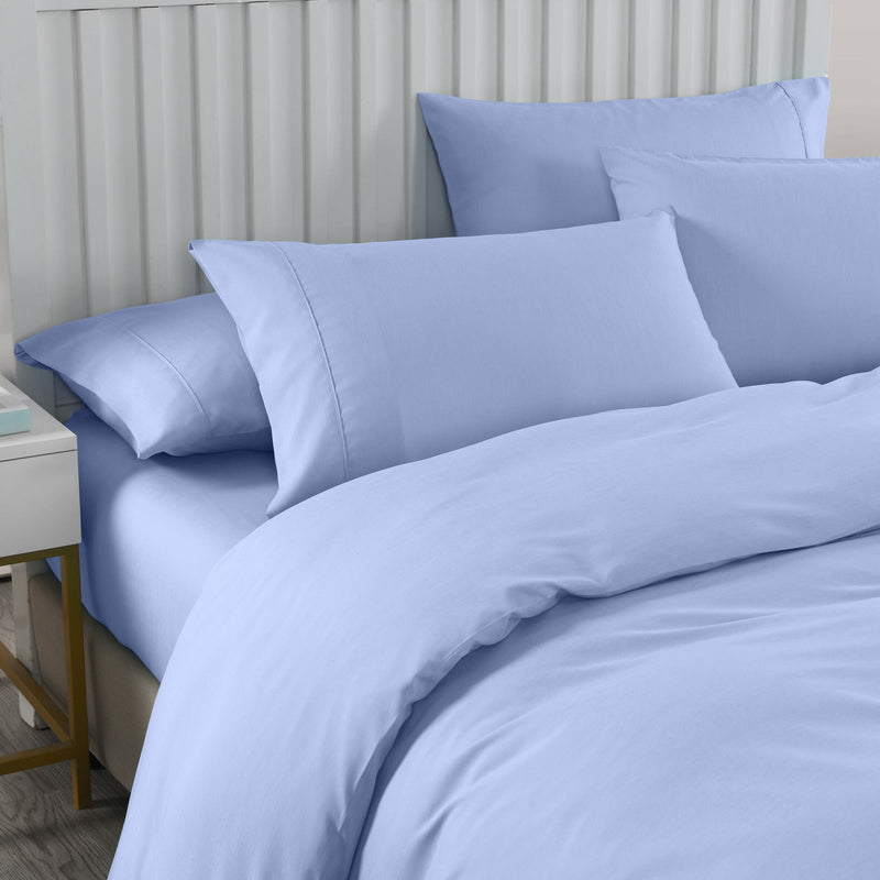 Royal Comfort 2000TC Quilt Cover Set Bamboo Cooling Hypoallergenic Breathable - Double - Light Blue - Home & Garden > Bedding - Rivercity House & Home Co. (ABN 18 642 972 209) - Affordable Modern Furniture Australia