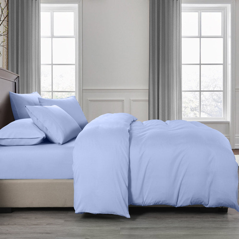 Royal Comfort 2000TC Quilt Cover Set Bamboo Cooling Hypoallergenic Breathable - Double - Light Blue - Home & Garden > Bedding - Rivercity House & Home Co. (ABN 18 642 972 209)