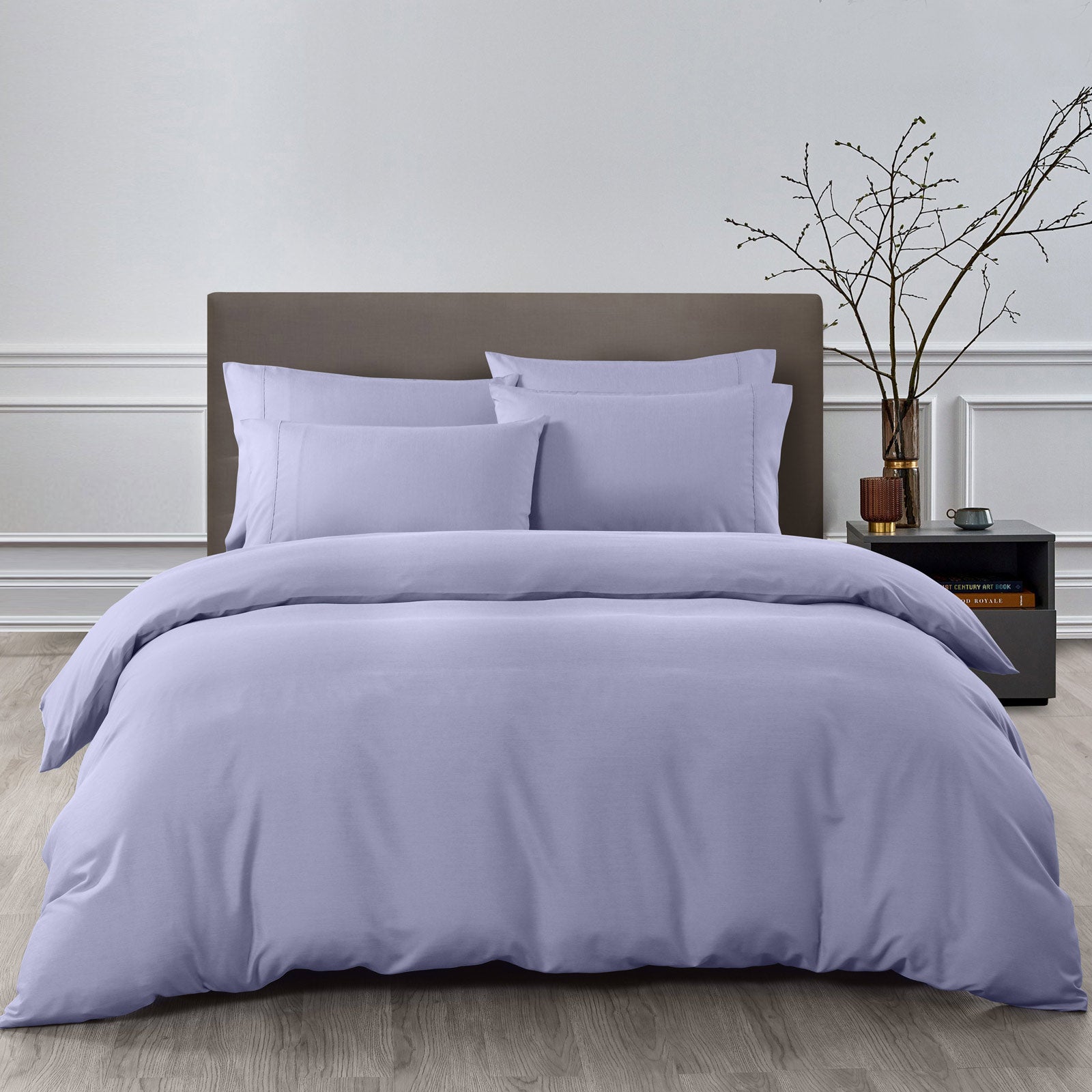 Royal Comfort 2000TC Quilt Cover Set Bamboo Cooling Hypoallergenic Breathable - Double - Lilac Grey - Home & Garden > Bedding - Rivercity House & Home Co. (ABN 18 642 972 209) - Affordable Modern Furniture Australia