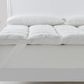 Royal Comfort Duck Feather and Down Mattress Topper 1800GSM Pillowtop Underlay - Single - White