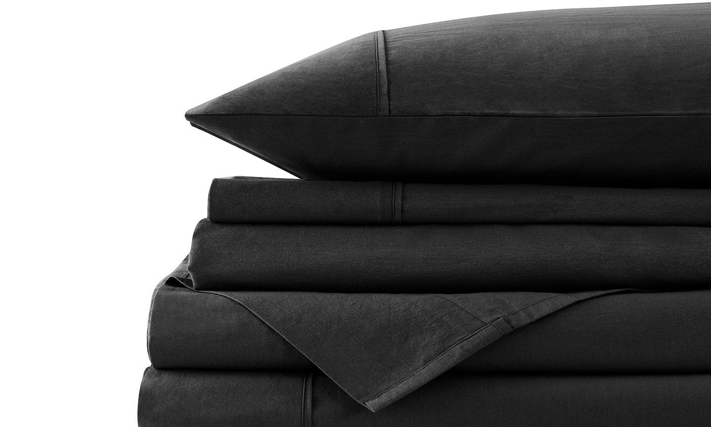 Royal Comfort Vintage Washed 100% Cotton Quilt Cover Set Bedding Ultra Soft Queen Charcoal - Rivercity House & Home Co. (ABN 18 642 972 209) - Affordable Modern Furniture Australia