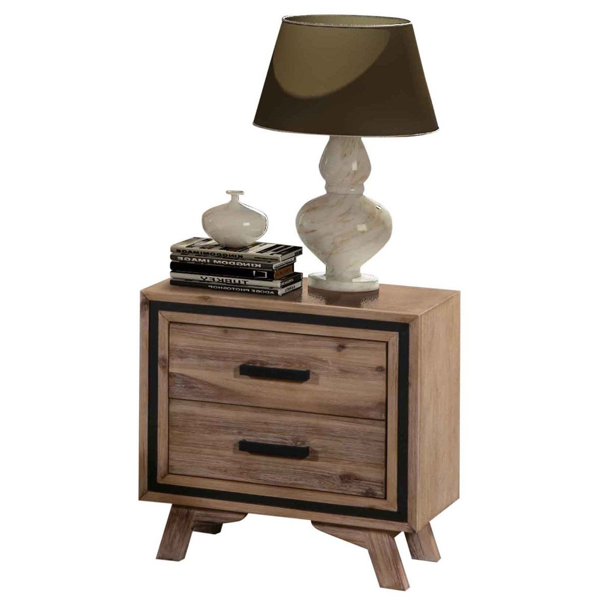 Seashore Bedside 2 Drawers - Rivercity House & Home Co. (ABN 18 642 972 209) - Affordable Modern Furniture Australia