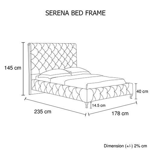 Serena Leather Queen Bed Frame Black - Rivercity House & Home Co. (ABN 18 642 972 209) - Affordable Modern Furniture Australia