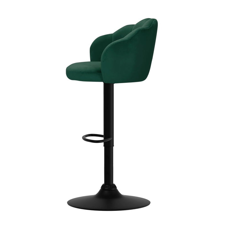 Set of 2 Clam Shell Style Bar Stools - Green - Furniture > Bar Stools & Chairs - Rivercity House & Home Co. (ABN 18 642 972 209) - Affordable Modern Furniture Australia