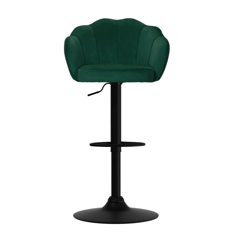 Set of 2 Clam Shell Style Bar Stools - Green - Furniture > Bar Stools & Chairs - Rivercity House & Home Co. (ABN 18 642 972 209) - Affordable Modern Furniture Australia