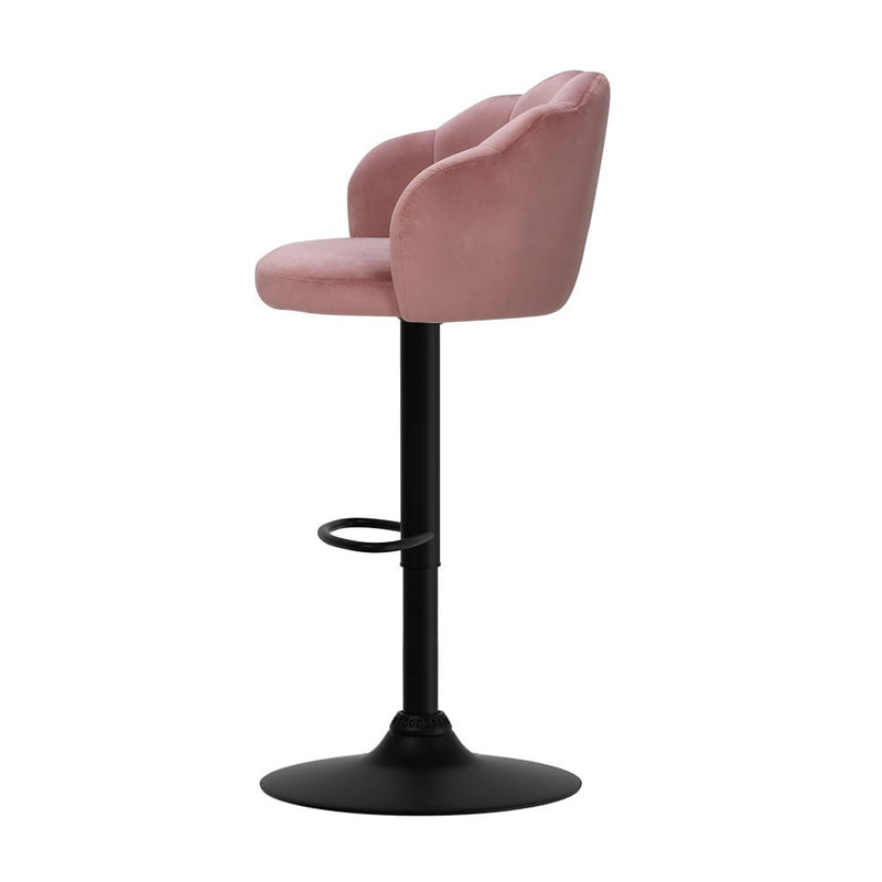 Set of 2 Clam Shell Style Bar Stools - Pink - Furniture > Bar Stools & Chairs - Rivercity House & Home Co. (ABN 18 642 972 209)