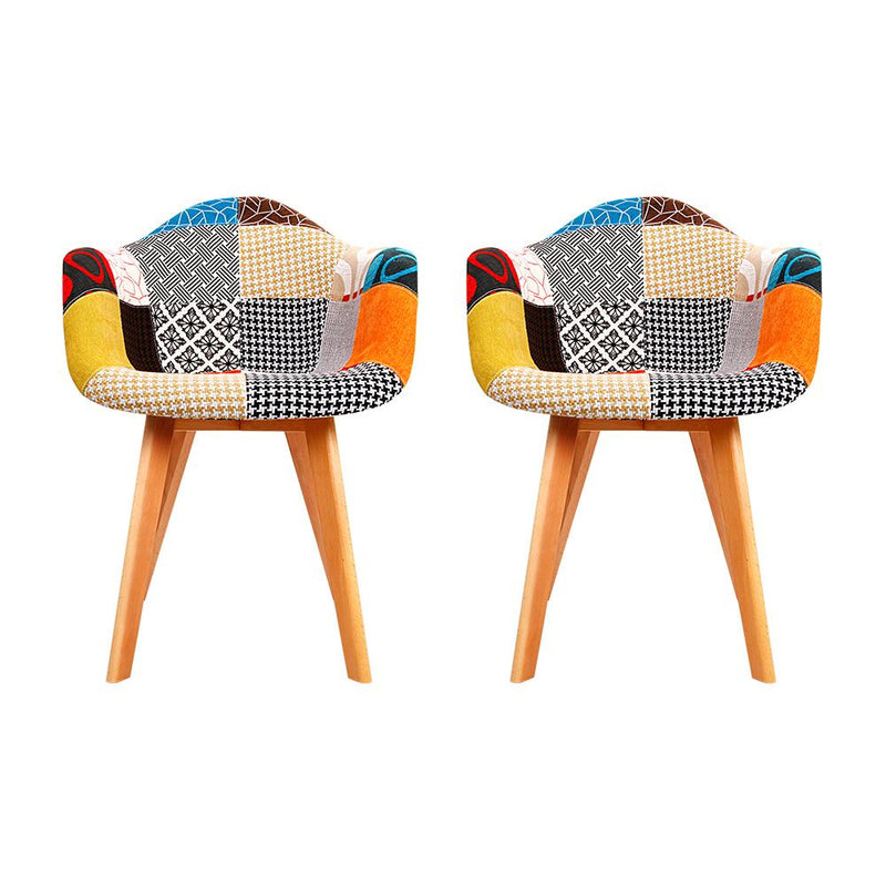 Set of 2 Fabric Dining Chairs - Rivercity House & Home Co. (ABN 18 642 972 209) - Affordable Modern Furniture Australia