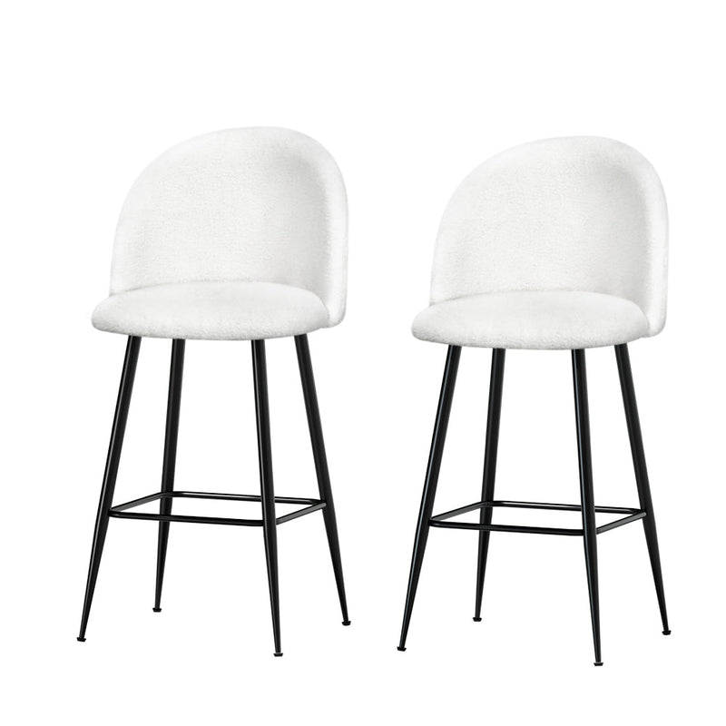 Set of 2 Fenille Bar Stools - White - Furniture > Bar Stools & Chairs - Rivercity House & Home Co. (ABN 18 642 972 209) - Affordable Modern Furniture Australia