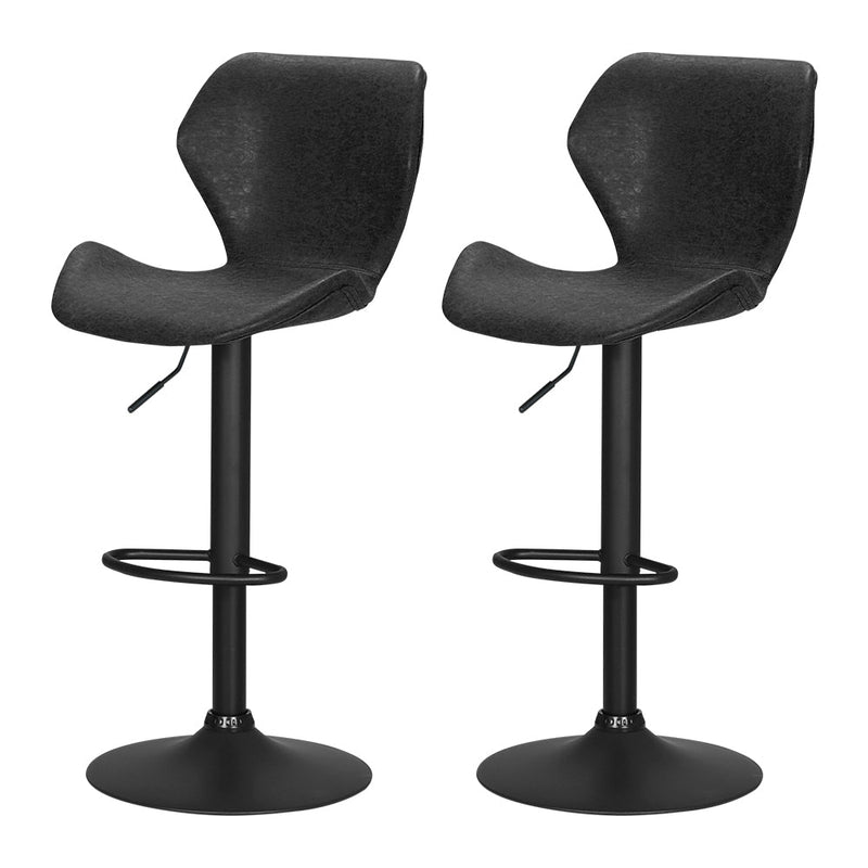 Set of 2 Fremantle Bar Stools - Black - Furniture > Bar Stools & Chairs - Rivercity House & Home Co. (ABN 18 642 972 209) - Affordable Modern Furniture Australia