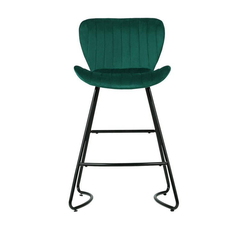 Set of 2 Kristlyn Velvet Bar Stools - Green - Furniture > Bar Stools & Chairs - Rivercity House & Home Co. (ABN 18 642 972 209)