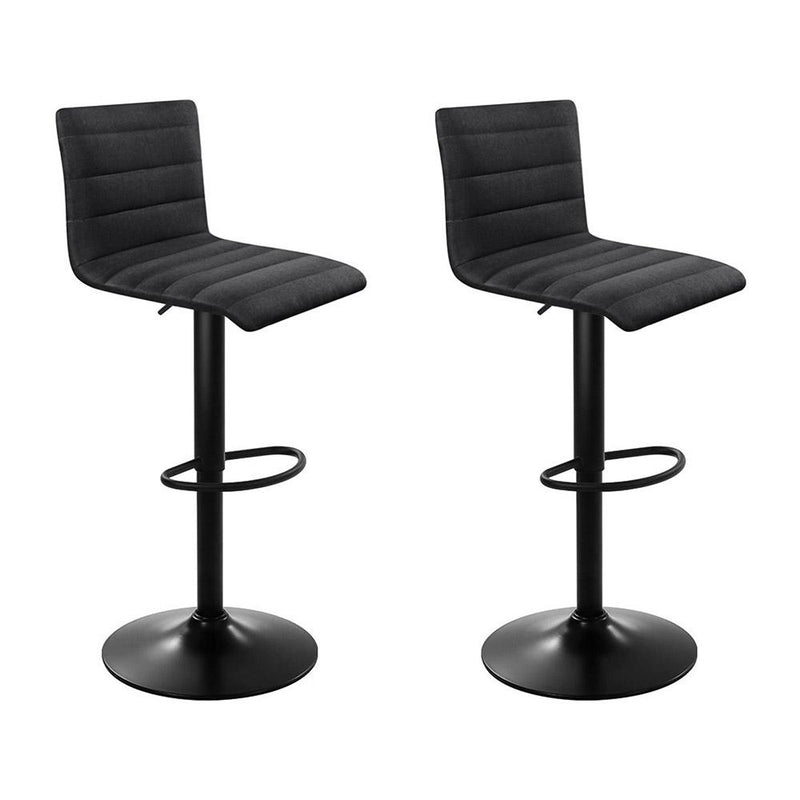 Set of 2 Modern Style Bar Stools - Black - Rivercity House & Home Co. (ABN 18 642 972 209) - Affordable Modern Furniture Australia