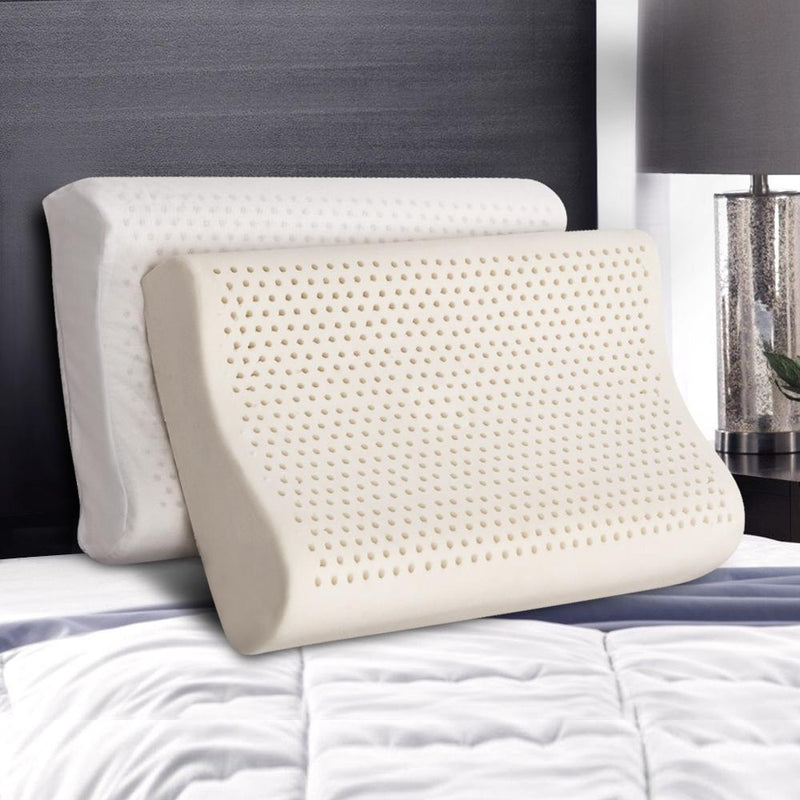 Set of 2 Natural Latex Contour Pillows - Rivercity House & Home Co. (ABN 18 642 972 209) - Affordable Modern Furniture Australia