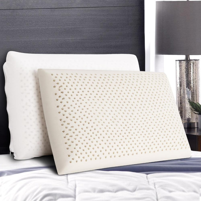 Set of 2 Natural Latex Pillows - Rivercity House & Home Co. (ABN 18 642 972 209) - Affordable Modern Furniture Australia