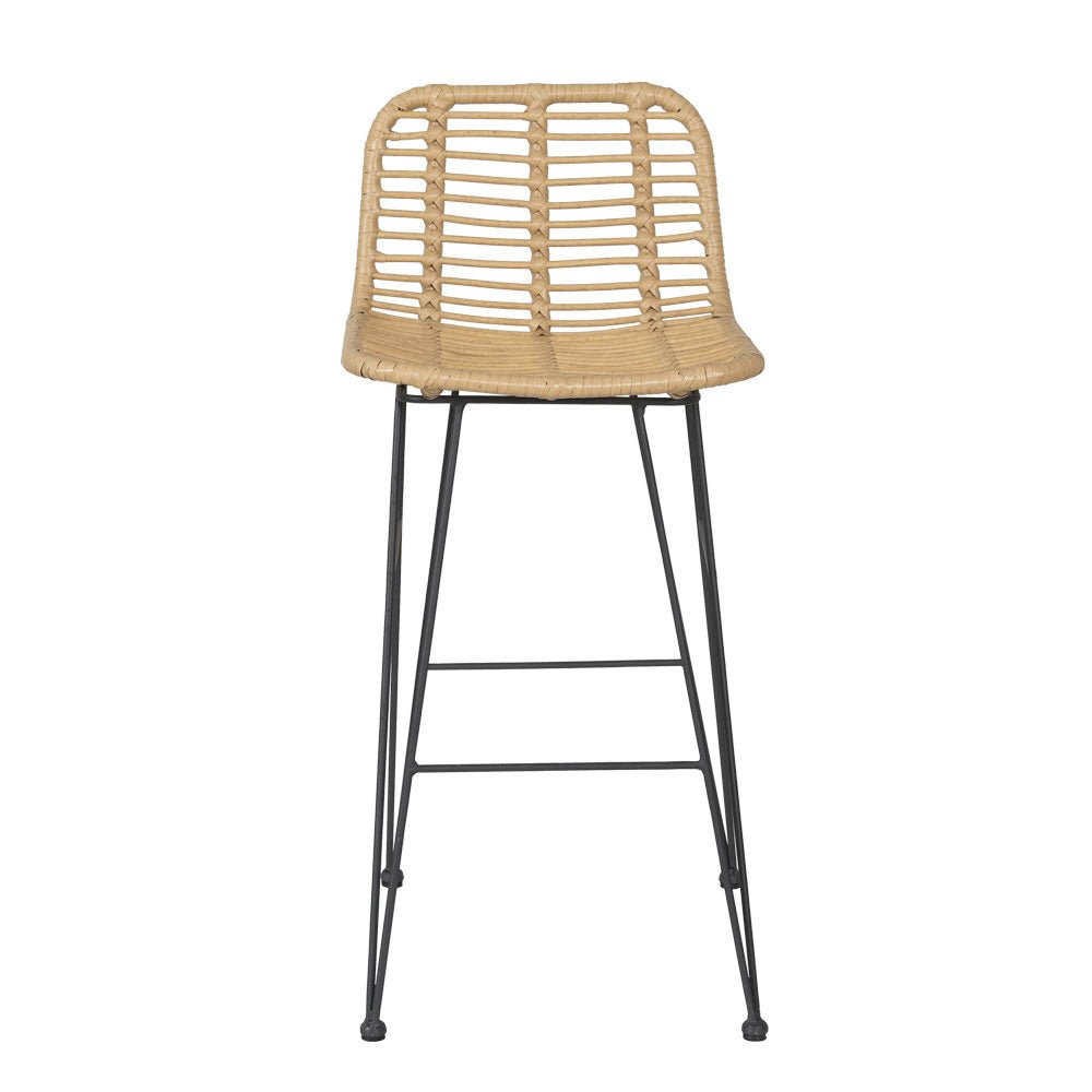 Set of 2 Outdoor Wicker Bar Stools - Furniture > Outdoor - Rivercity House & Home Co. (ABN 18 642 972 209) - Affordable Modern Furniture Australia
