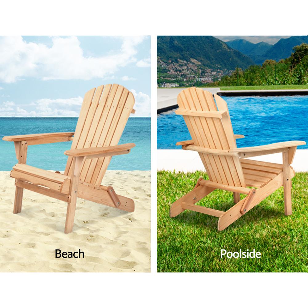 Set of 2 Patio Furniture Outdoor Wooden Chairs - Beach - Rivercity House & Home Co. (ABN 18 642 972 209) - Affordable Modern Furniture Australia