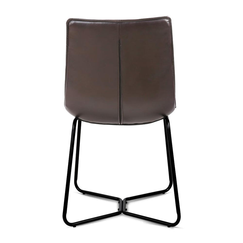 Set of 2 PU Leather Dining Chair - Walnut - Rivercity House & Home Co. (ABN 18 642 972 209) - Affordable Modern Furniture Australia