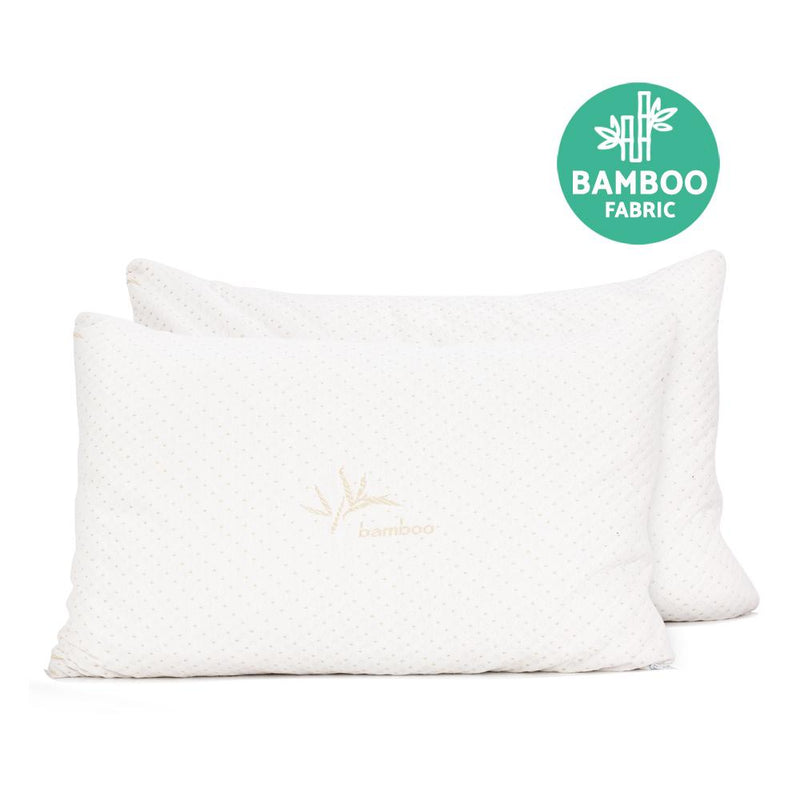 Set of 2 Single Bamboo Memory Foam Pillows - Rivercity House & Home Co. (ABN 18 642 972 209) - Affordable Modern Furniture Australia