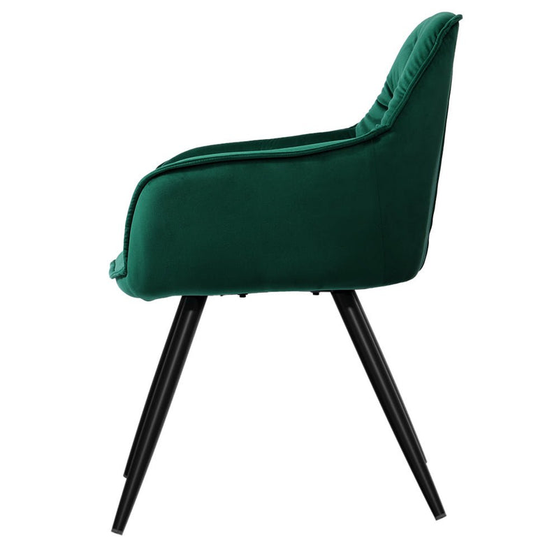 Set of 2 Sophie Dining Chairs - Green - Furniture > Dining - Rivercity House & Home Co. (ABN 18 642 972 209) - Affordable Modern Furniture Australia