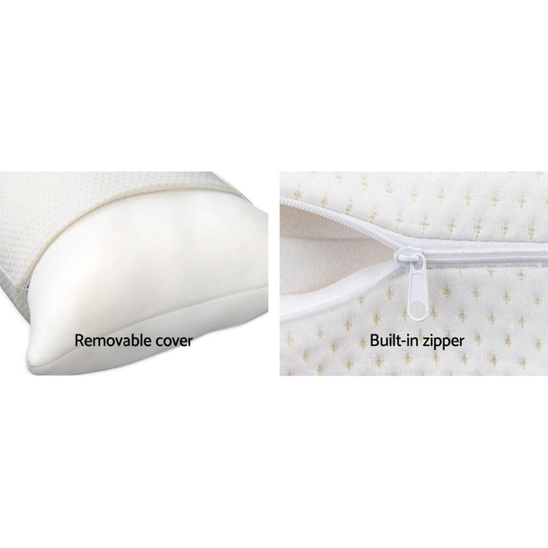 Set of 2 Visco Elastic Memory Foam Pillows - Rivercity House & Home Co. (ABN 18 642 972 209) - Affordable Modern Furniture Australia